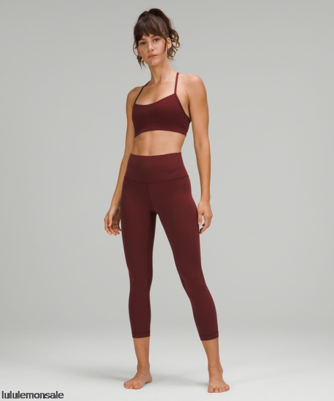 Lululemon Damen DELULU209 | Roter Merlot Ausrichten Hochhaus Ernte 23
